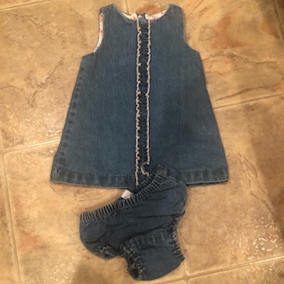 Gap 2 pc jean dress / bloomers - Picture 1 of 7
